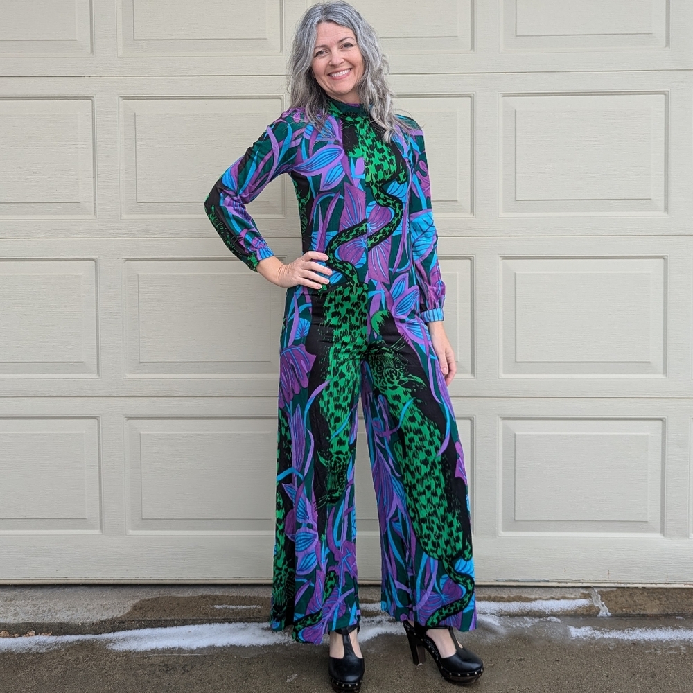 amazing 1970's PSYCHEDELIC JUMPSUIT jaguar S